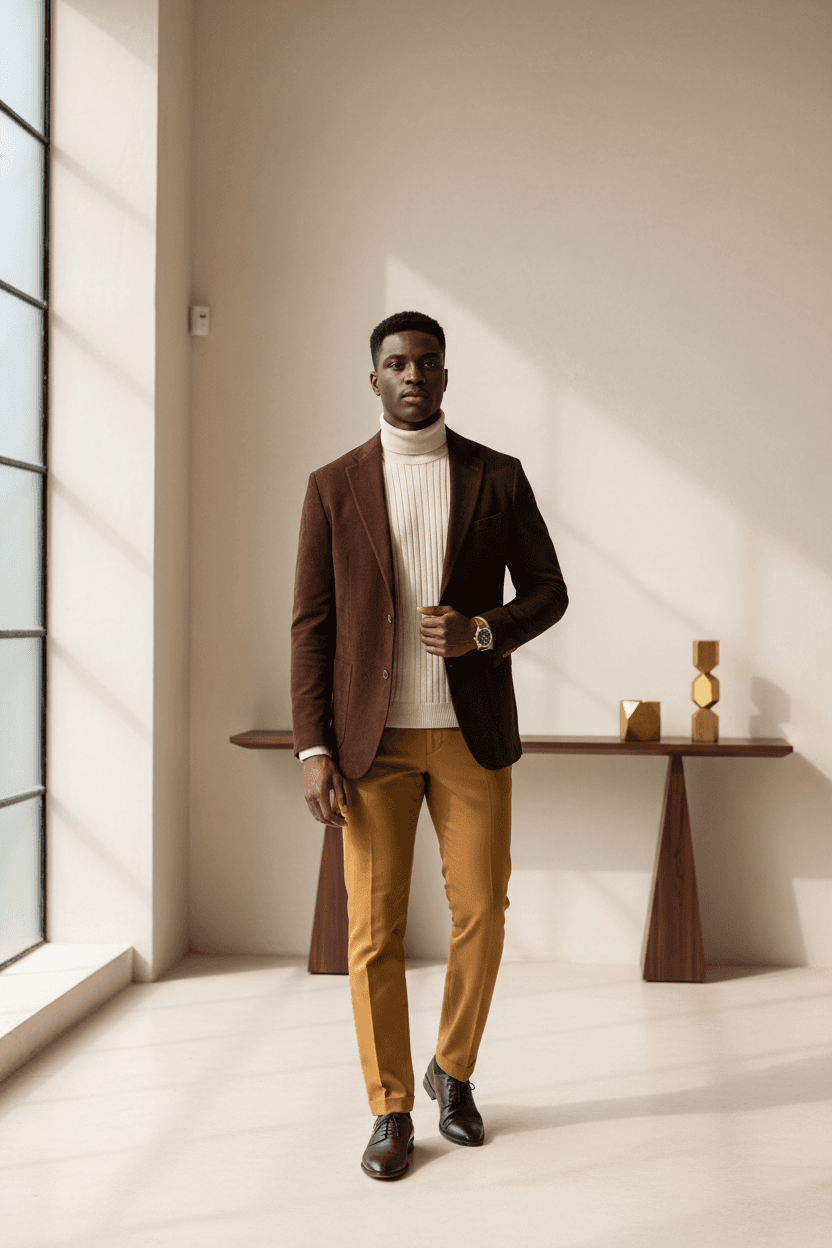 The Court Her Playbook - confident young Black man standing tall