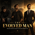 The Evolved Man workbook cover — three-stage transformation sequence