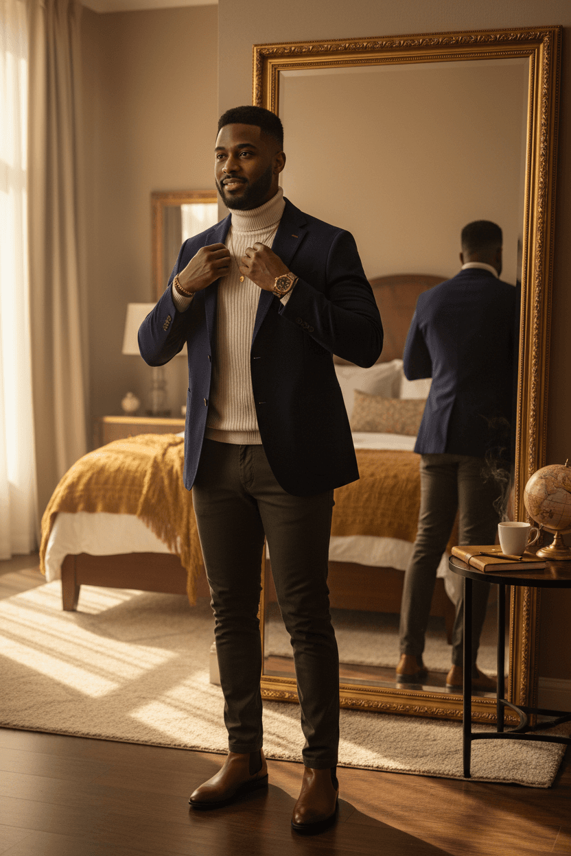 The Real Man's Dating Reset - Black man getting ready confidently